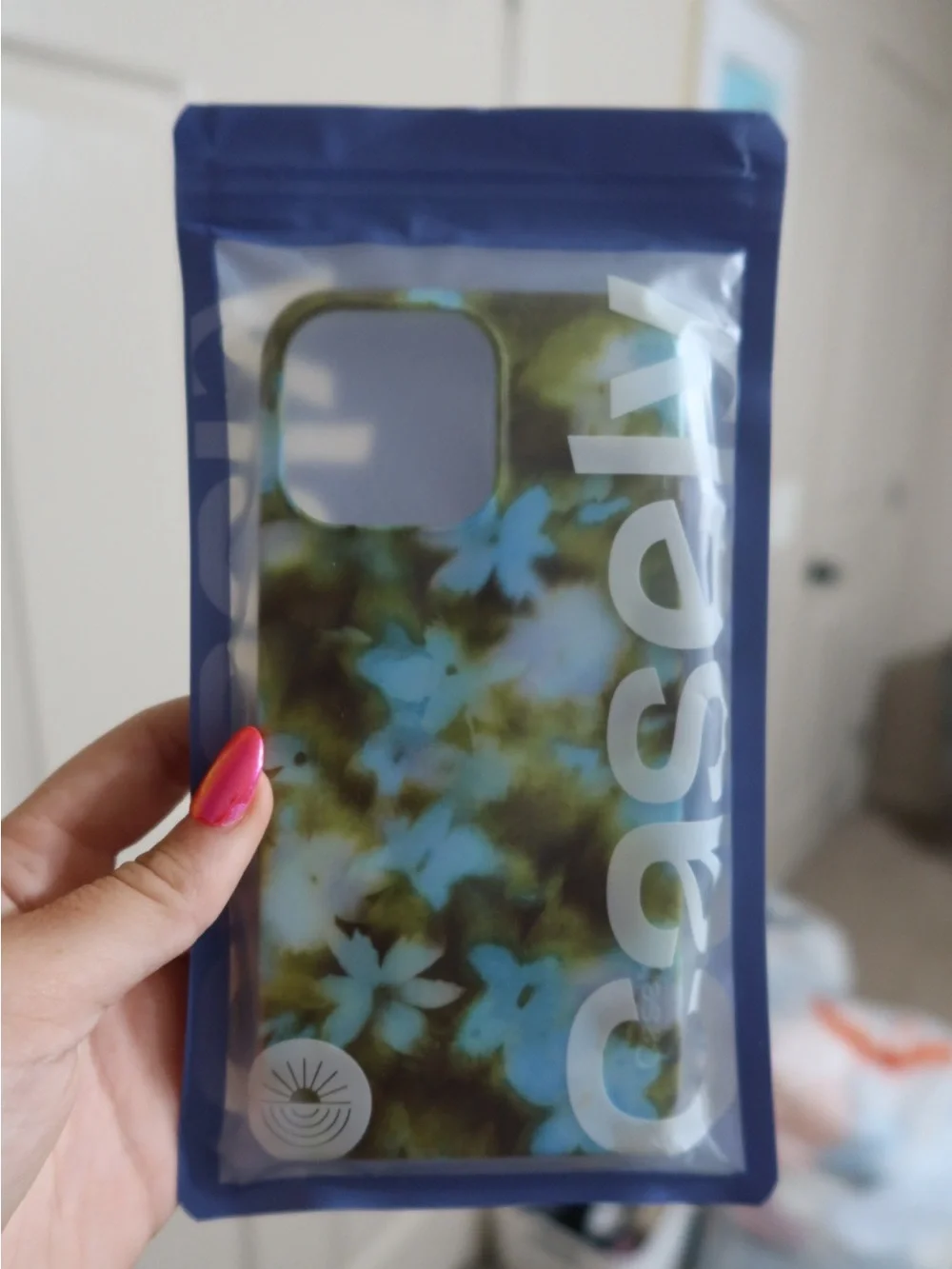 Apple Blue & Green Floral iPhone Case